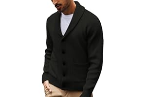 PJ PAUL JONES Mens Shawl Collar Cardigan Sweaters Knit Textured Sweater Button Down Cardigans