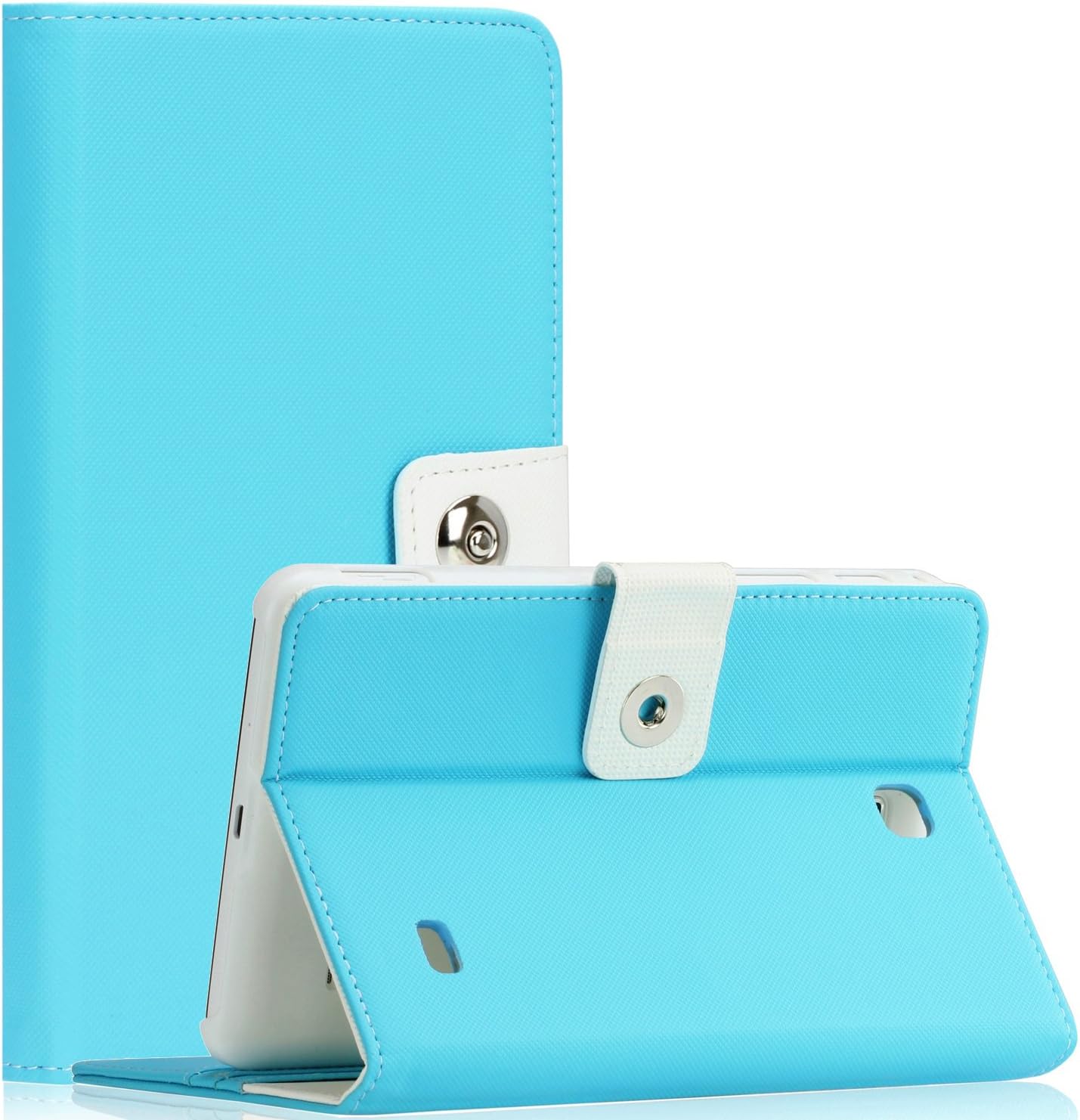 Tab 4 8 Case - SAWE Samsung Galaxy Tab 4 8.0 Folio Case - Slim Fit Premium Leather Cover with stand for Samsung Tab 4 8-Inch Tablet SM- T330 / T331 / T335 (Baby Blue C2)