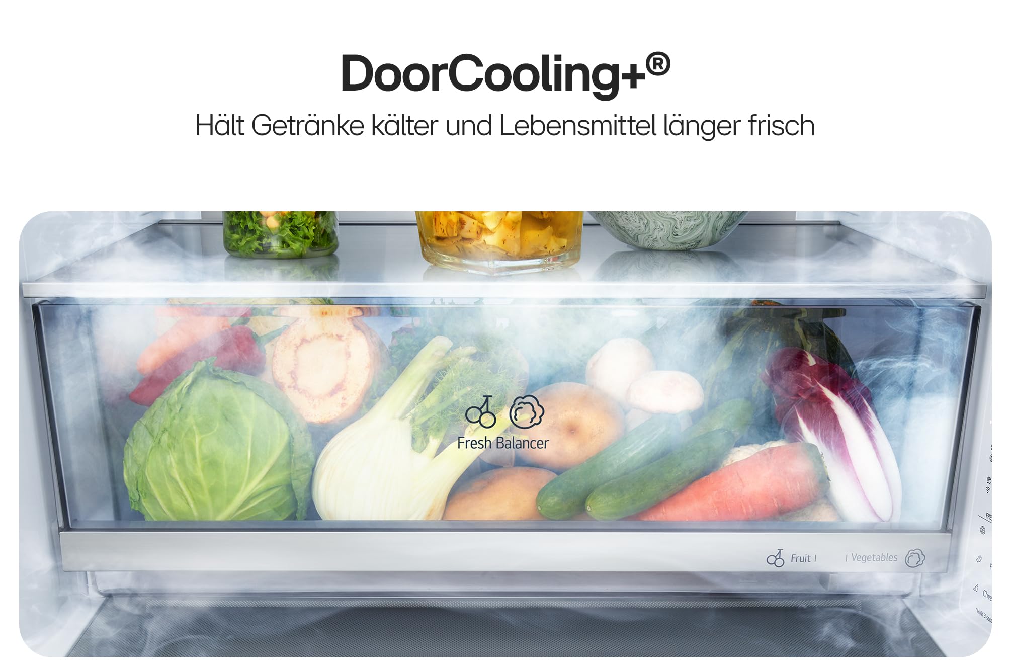 LG GBBS514CPY Fit&Max Kühl-/Gefrierkombination (333 L, Energieklasse C) vollintegrierbar oder freistehend mit maximaler Frische, FRESHConverter+, DoorCooling+, LinearCooling, Total No Frost, Silber 5