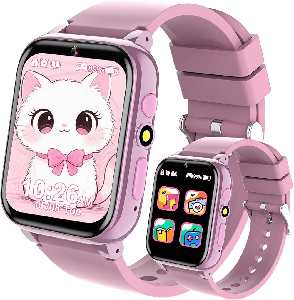 clleylise Kids Smart Watch with 26 Games HD Camera 4-16 Years Learning