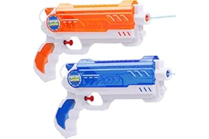 2 Pack Water Guns for Kids - 300cc Squirt Water Pistol Blaster Gun with Trigger for Boys Girls Toddlers, Summer Party Favors 