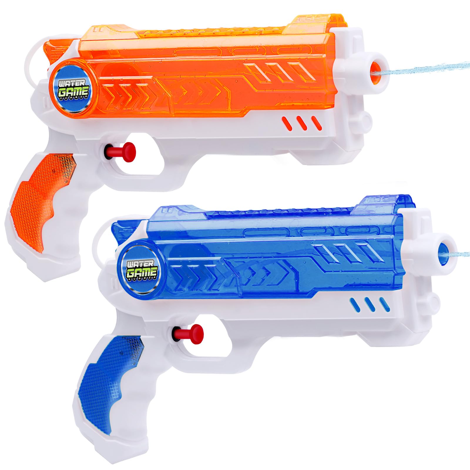 Quanquer Water Gun for Kids, 280ML Water Gun with 9 Meter Range, Outdoor Garden Summer Party Swimming Pool Games Toy for Boys Girls (2 Packs)