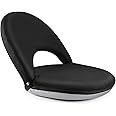 Nnewvante Floor Chair 42-Position Adjustable Floor Seating for Kids Adults with Back Support Folding Floor Seat Cushioned Recliner Meditation Washable Chaise Lounges, Black