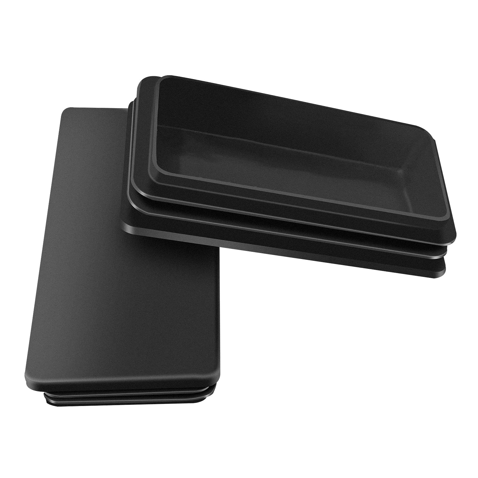 Photo 1 of (Set of 8) 2"x 4"OD Rectangular Tube Plug, Non-Slip Plastic Tubing End Cap, Furniture Chair Leg Caps, Chair Insert Glides|Finishing Plug for Chair Table Stool Leg Fence Post Pipe(Black,50x100 mm