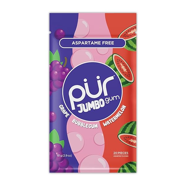 PUR JUMBO GUM | ASPARTAME FREE CHEWING GUM...