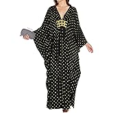 Bsubseach Kaftan Dresses for Women Polka Dot Batwing Sleeve Caftans Moo Moos for Women Plus Size Beach Vacation Coverup