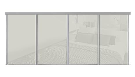 Sliding Wardrobe Half Height Loft Doors X 4 Mirror 2388mm 2997mm