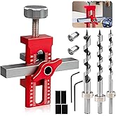 Cabinet Door Installation Positioner Installation Jig Tool Drillable and Adjustable Aluminum Alloy 2 in 1 Hardware Jig for Mo