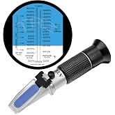TRZ 4-in-1 Antifreeze Refractometer Ethylene Glycol, Propylene Glycol in Antifreeze Freezing Point Temperature and Concentration, AdBlue, DEF and Industrial Battery Fluid