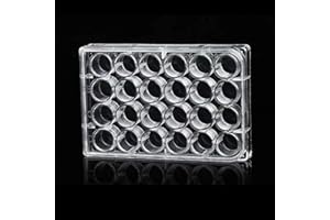 Lichen cottage 24-Well Tissue Culture Plate - Individually Wrapped， with Lid，Flat Bottom Wells（Pack of 10）