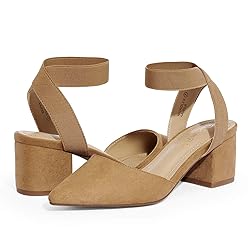DREAM PAIRS Womens Low Block Chunky Heel Ankle