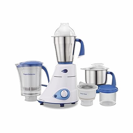 buy preethi blue leaf platinum mg 139 mixer grinder 750w 4 jars white and blue online at low prices in india amazon in