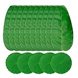 UOIENRT 15Pcs Artificial Banana Leaves, Artificial