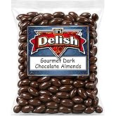 Gourmet Dark Chocolate Covered Almonds by Its Delish, 5 Lbs Bulk Bag | Almond Nuts Dipped Chocolates Healthy Candy Snacks | Dairy Free, Vegan, Kosher