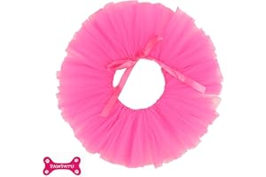 PAWPATU Handcrafted in USA Hotpink Tulle Tutu for Large Dogs