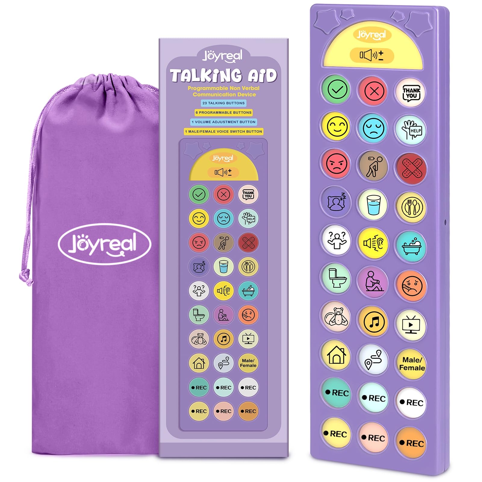 Photo 1 of AAC Device for Autism, Joyreal Non Verbal Communication Tools for Speech Therapy & Stroke Rehab. Autism Talking Aids with 6 Programmable Buttons & Adjustable Volume, Autism Toys for Kids and Adults