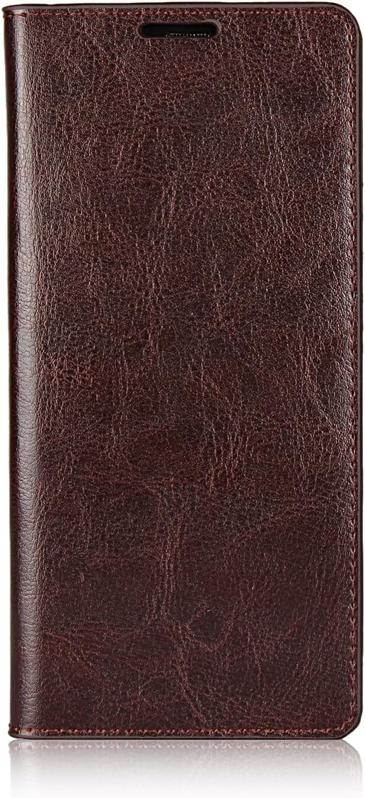 Galaxy Note 8 Case, Jaorty Genuine Leather Folio Flip Wallet Case Cover Book Design with Kickstand Feature & Card Slots/Cash Compartment for Samsung Galaxy Note 8 (6.3") - Dark Brown