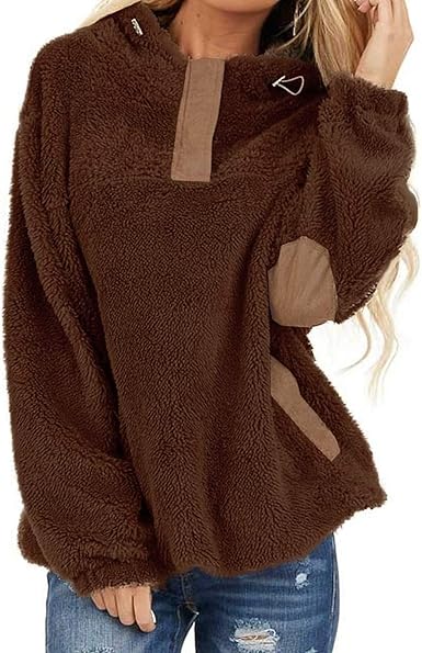brown fuzzy sweatshirt