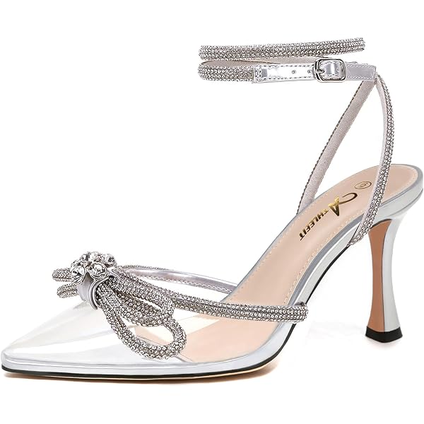 Women's Rhinestone Stiletto High Heel Sandals - 4 Inch Ankle Strap Party Heels By Cape Robbin - View #12