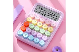 Colorful Calculator Mechanical Keyboard, Office and School Supplies School Supplies Calculator Electronic Desktop for Home Sc