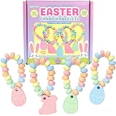 Easter Candy Bracelets, Edible Jewelry for Baskets &amp; Egg Fillers, 20 Count | Individually Wrapped Treats for Egg Hunts, Mixed Fruit Flavor