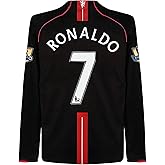 Ronaldo Men’s Soccer Jersey Fan Version Long Sleeve Shirt for Game Day, Training, or Casual Wear - 2007/08