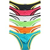 iKingsky Men's Low Rise Modal Bikini Briefs Sexy Brazilian Back Mens Underwear