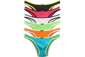 iKingsky Men's Low Rise Modal Bikini Briefs Sexy Brazilian Back Mens Underwear