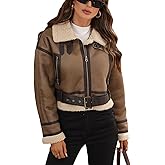 LY VAREY LIN Winter Women Faux Lamb Fur Leather Short Jacket Lapel Zipper Bomber Aviator Coat