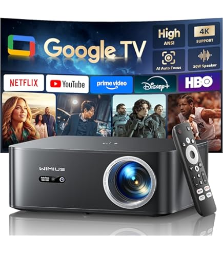 Auto Focus/Keystone] 4K Projector with WiFi 6 and Bluetooth 5.2