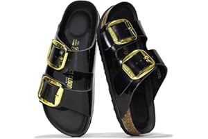 Project Cloud Genuine Leather Flat Sandals Comfortable Beach Essentials Womens Sandals Memory Foam Vacation Essentials Slides for Women Footwear (Santorini)