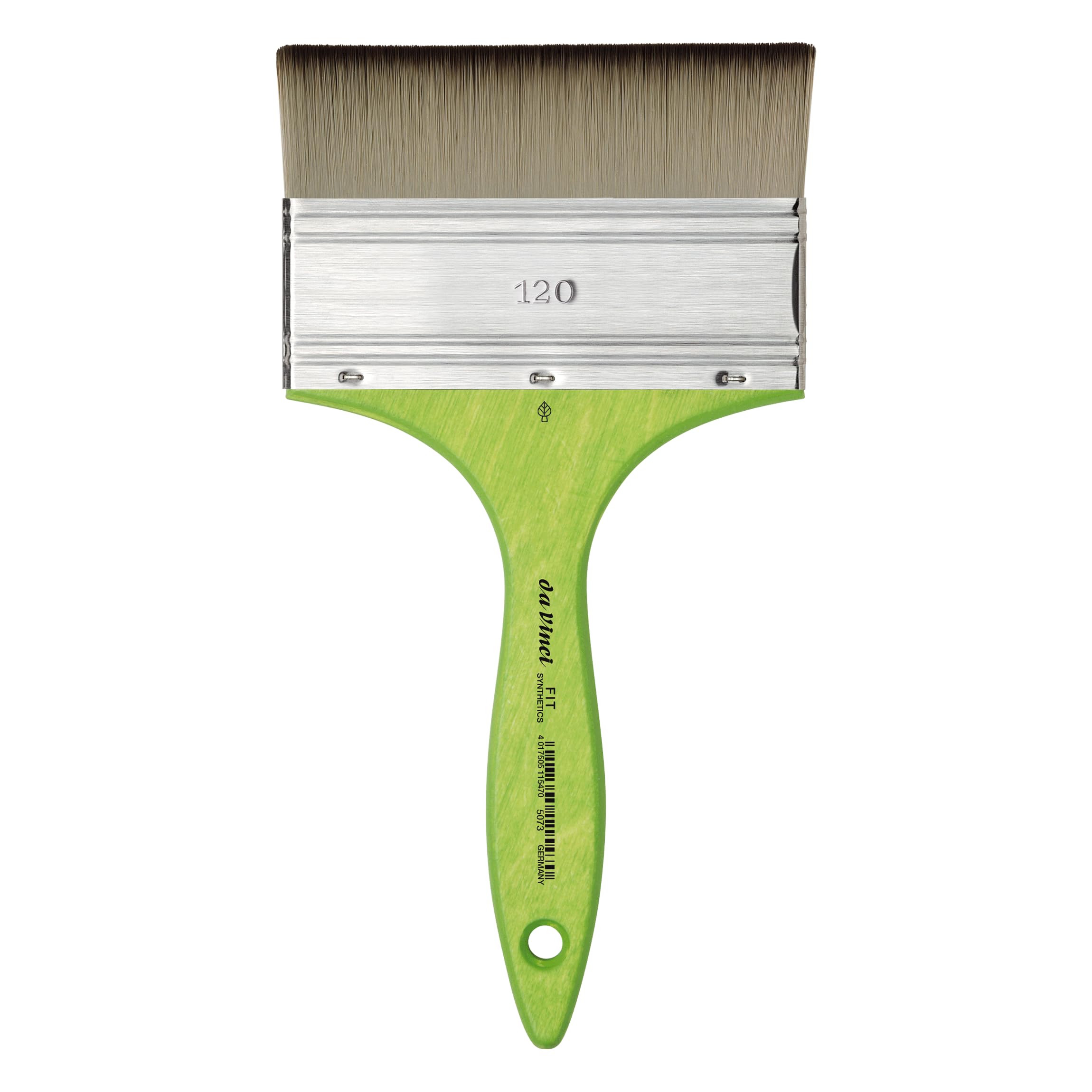 da Vinci, FIT SYNTHETICS, Series 5073, Modler (wide), acrylic, watercolour, oil, for canvas, metal, paper, fabric, wood, priming, short handle, made in Germany, size 120 — image 1