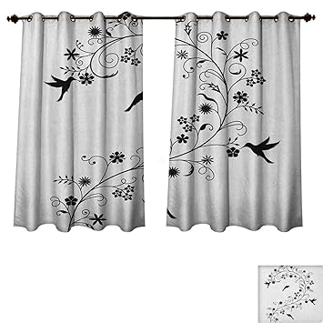 Amazon Com Pricetextile Black And White Blackout Curtains