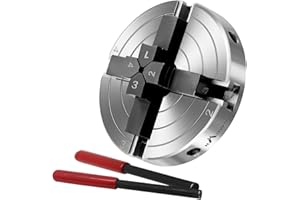 HAOWOSI Wood Lathe Chuck,4-Inch 4-Jaw Lathe Chucks, Self-Centering Lathe Chucks for Woodturning with 1"x8TPI Thread