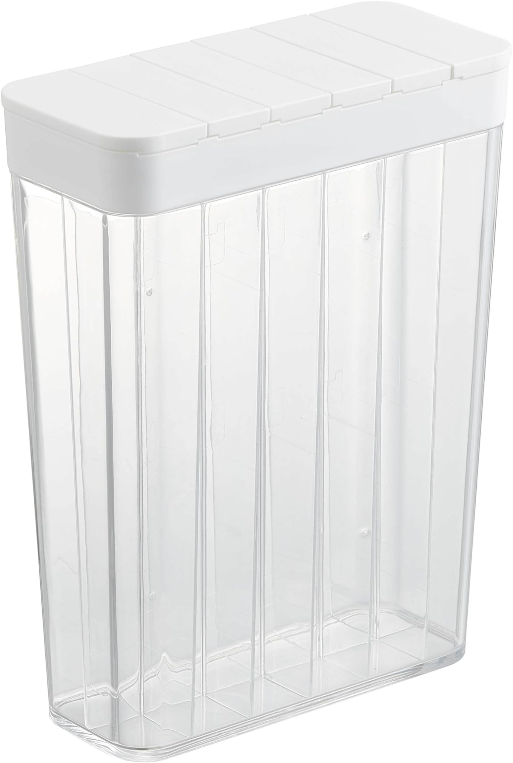 山崎実業(Yamazaki) 1合分別 冷蔵庫用 米びつ ホワイト 約W18.5XD8.5XH24.5cm タワー 計量 ライスストッカー スライド式 3760商品画像