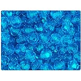 BeadTin Turquoise Transparent 8mm Faceted Round Plastic Craft Beads (450pcs)