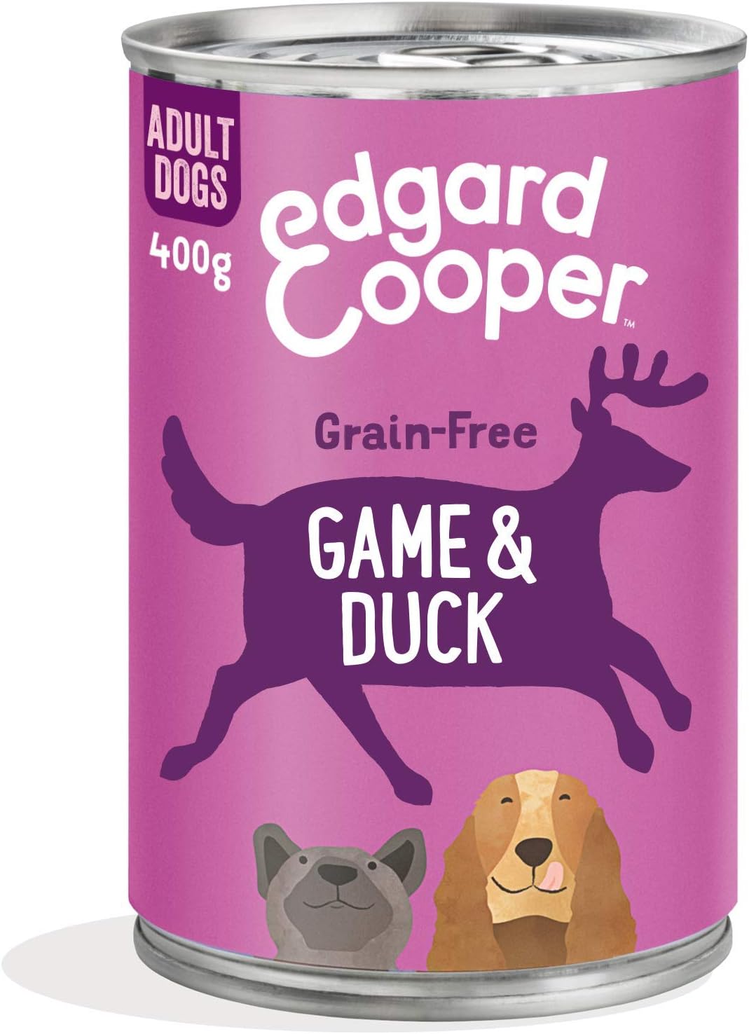 Edgard Cooper Grain-Free Adults Wet Dog Food in Gravy, Game Duck6 x 400g, Natural Dogs Food in Tins with Fresh Meat