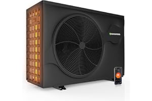 VARMINPOOL 65000BTU Pro Invert Pool Heat Pump for 20000 Gallons Above Ground Pools, WiFi Capable Smart Touch Control Electric Pool Heater for Inground Pools, Timer, Heating&Cooling, 220V
