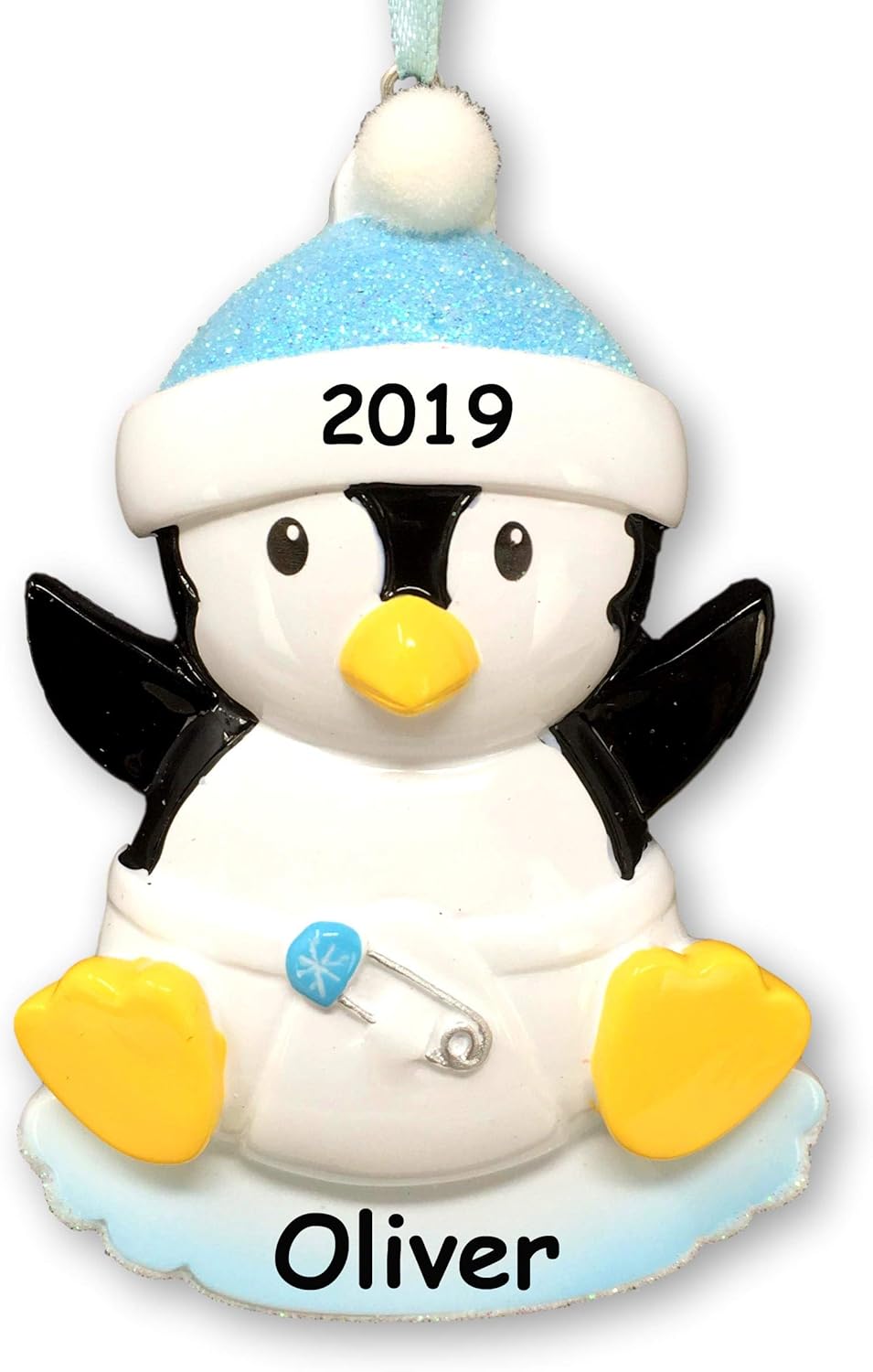 baby's first christmas penguin ornament