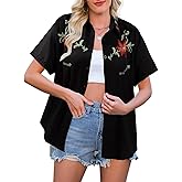 Western Shirts for Women Retro Cowgirl Shirt Rodeo Button Down Tshirt Casual Collared Cowboy Blouses Tops