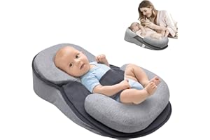 M GROTE Baby Lounger Pillow - Reflux Pillow for Baby, Infant Support Cushion,Portable Infant Lounger, Reducing Spit-Up Nursing Pillow,Anti Reflux Feeding Pillow