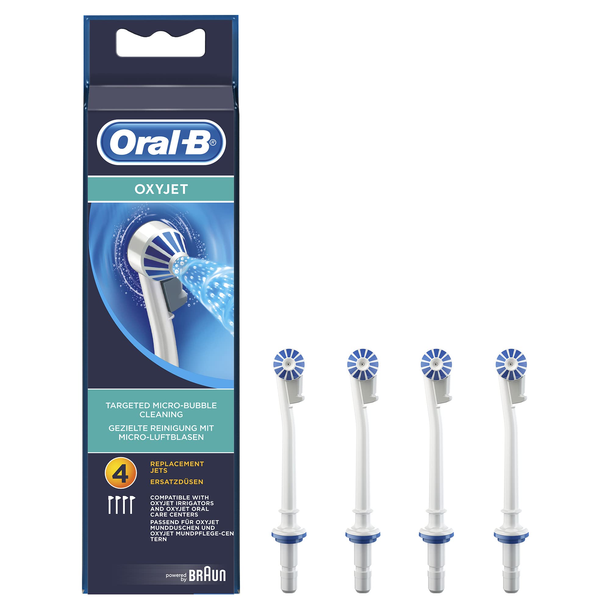 Oral-B Professional OxyJet Electric Toothbrush Heads - Pack of 4