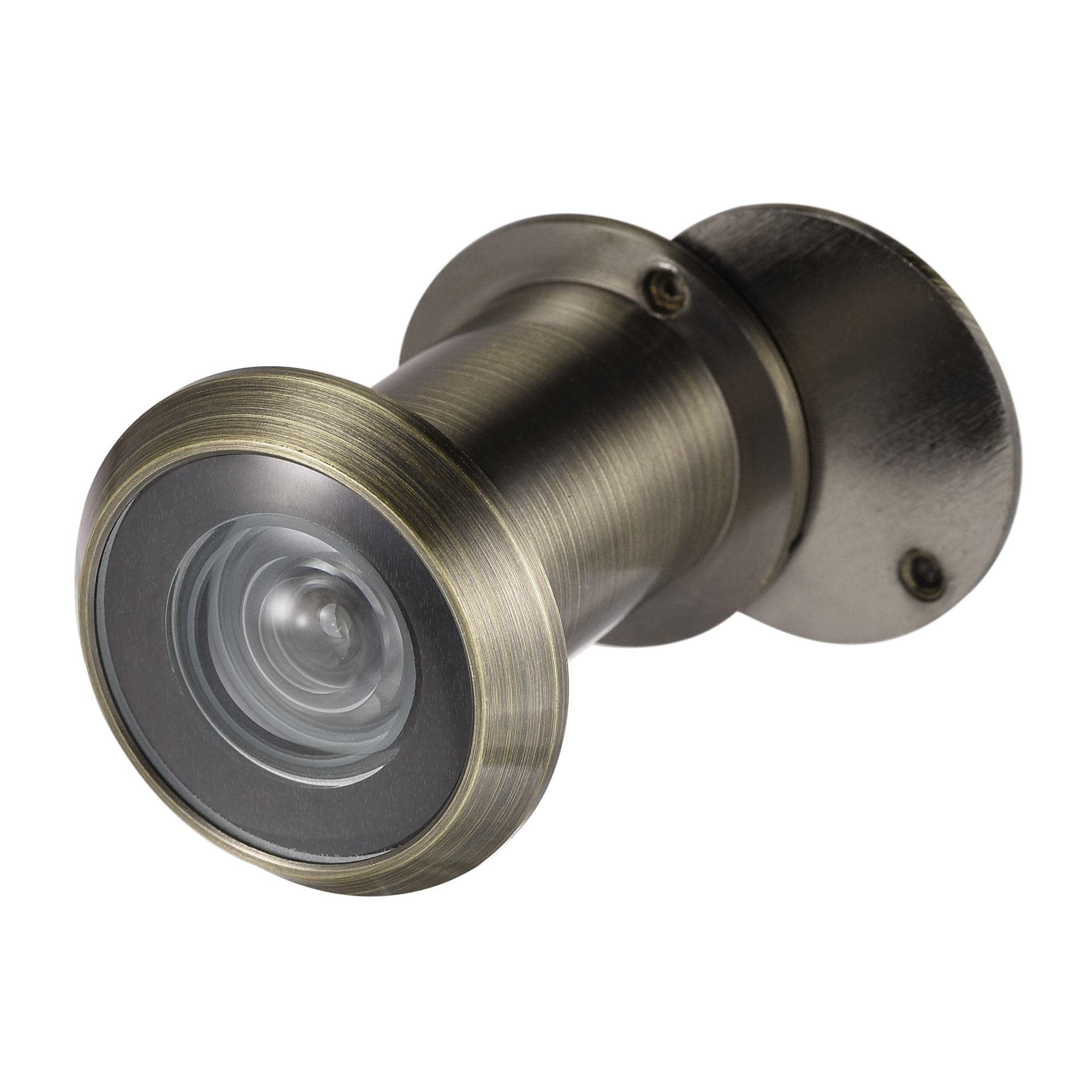 sourcing map Brass Door Viewer Peephole 220-degree with Rotating Cover for 1-3/8 to 2-23/64 Inch Doors, Bronze Finish