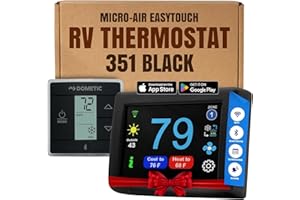 MICRO-AIR EasyTouch Digital RV Thermostat Replacement - Programmable and Reliable - WiFi and Bluetooth Enabled - Replacement Thermostat Compatible with Dometic CT Single Zone (351 Black)
