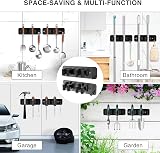 Cosicosy SUS304 Stainless Steel Mop Holder Wall Mounted 2 Racks with Hook view 5