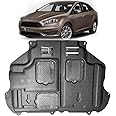 Engine Guards Mud Flaps for Ford Focus 2012 2013 2014 2015 2016 2017 2018 Front Engine Splash Shield Guards Suitable for Focus Under Engine Cover Directly Replace Original One Black