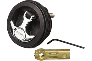 Perko 1092DP3BLK Flush Mount Marine Round Block Latch , Beige
