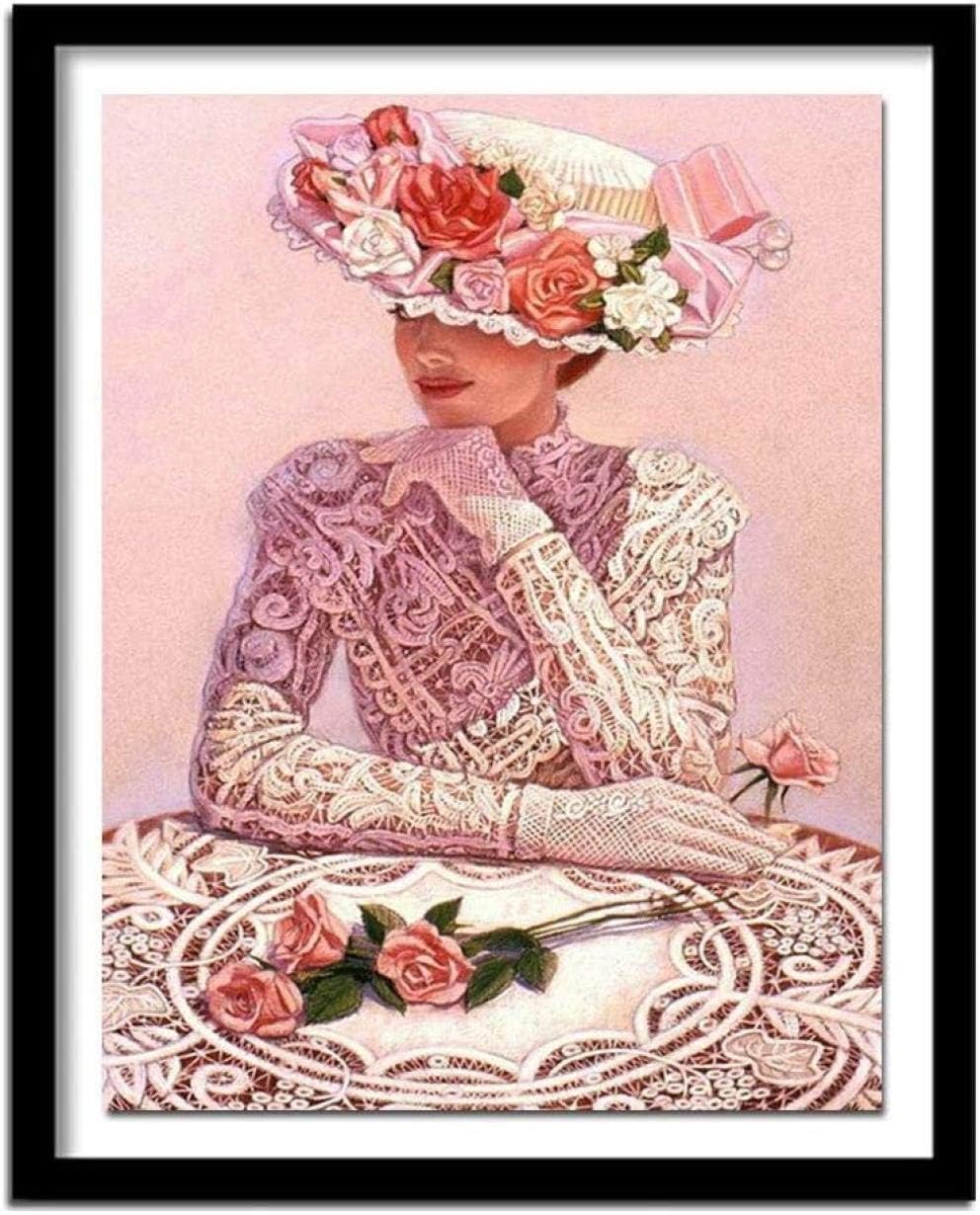 Cross Stitch Kits Stamped FabricLady BeautyDIY Embroidery