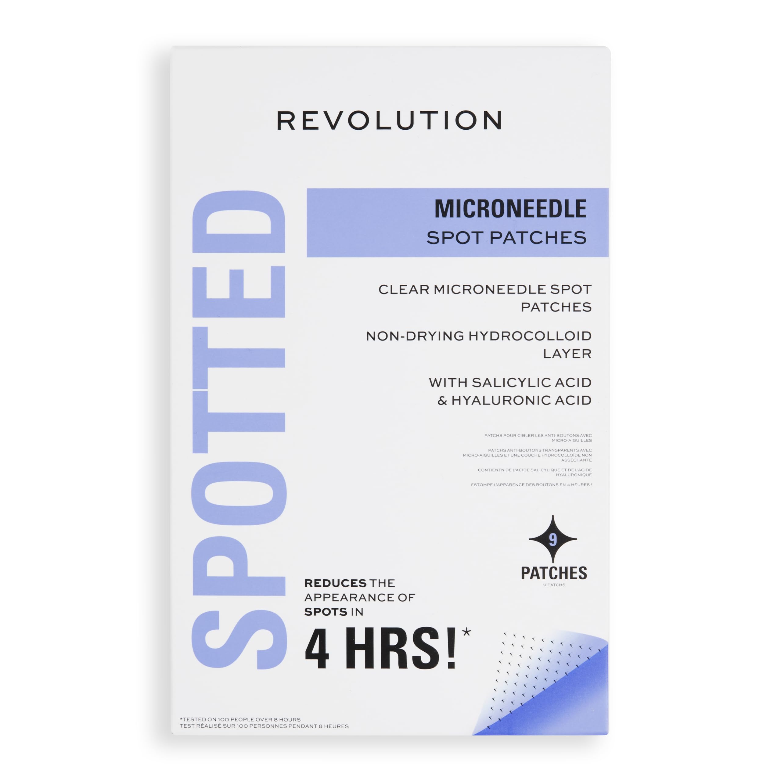 Revolution Skin, Microneedle Hydrocolloid Spot Patches, Reduces Appearance of Blemishes, Contains Hyaluronic & Salicylic Acid, 9 Patches