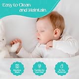 Sasma Home Pack of 2 Jersey Cotton Crib Fitted Sheets White 50x85cm view 8